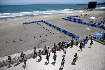 La competicin de surf de los Juegos Olmpicos 2020 de Tokio tiene lugar en la playa de Tsurigasaki (Japn).