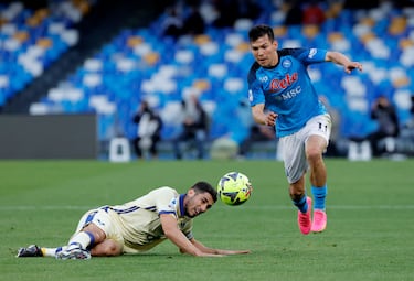 Un descafeinado Napoli empató con Hellas Verona, ‘Chucky’' Lozano fue titular