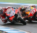 Hasta 11 pasadas y repasadas entre Dovizioso y Márquez