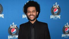 The Weeknd posa durante la conferencia de prensa del Pepsi Super Bowl LV Halftime Show en el Centro de Convenciones de Tampa el 4 de febrero de 2021 en Tampa, Florida.