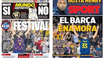 Mirotic le gana al Bar?a de f¨²tbol en las portadas