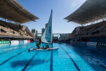 El comité Olímpico organizador Local de Brasil, ha realizado una actividad de navegación para niños en el Parque Acuático Maria Lenk, un lugar para el buceo y el waterpolo en los Juegos Olímpicos de Río 2016