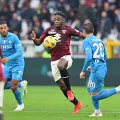 Duván Zapata da doble asistencia y Torino golea a Napoli