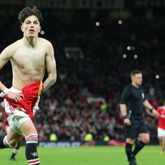 Garnacho: la nueva ilusión del United celebra los goles como Cristiano