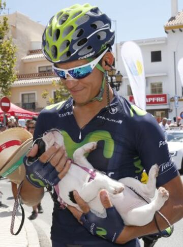 Andrey Amador antes de la salida.