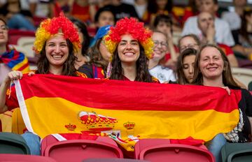 Aficionados de la selección de España.