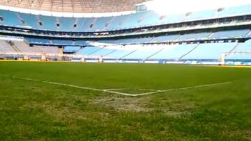 Así está la cancha del Arena do Gremio antes del Chile-Perú