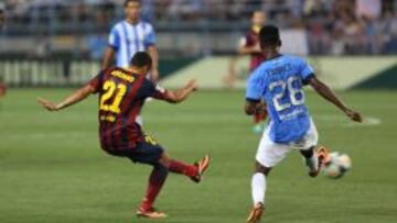 Adriano fue sustituido por "molestias en el bíceps femoral"