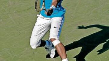 <b>A POR LA BOLA. </b>Nadal disputó el dobles junto a Robredo.