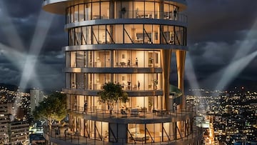 El edificio Supersonik, un proyecto en el centro de Bogotá que han comparado con la Torre Pisa de Italia.