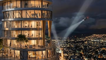 El edificio Supersonik, un proyecto en el centro de Bogotá que han comparado con la Torre Pisa de Italia.