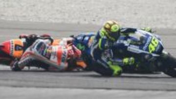 Incidente de Rossi con Márquez.