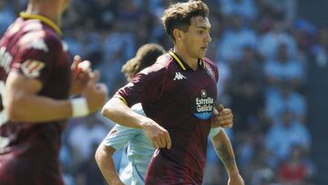 Mario Martín, jugador de Real Valladolid, ante el Celta.