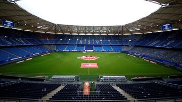 Vista general del Volksparkstadion, estadio del Hamburgo.
