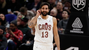 Ricky Rubio, base de Cleveland Cavaliers, ante Chicago Bulls en febrero de 2023.