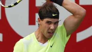 <b>SIGUE ADELANTE. </b>Rafa Nadal comenzó con buen pie en el conocido como 'Wimbledon de Tokio'.