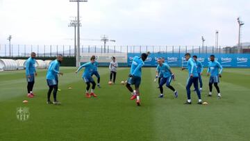 El Barcelona prepara el decisivo partido de vuelta ante el Lyon