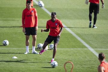 Thomas in training with Atlético today