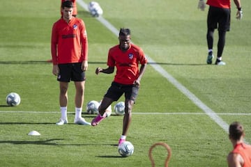 Thomas in training with Atlético today