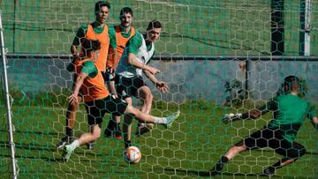 Jack Harper durante un entrenamiento del Racing.