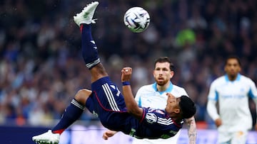 Soccer Football - Ligue 1 - Olympique de Marseille v Olympique Lyonnais - Orange Velodrome, Marseille, France - March 1, 2026 Olympique Lyonnais' Endrick in action REUTERS/Manon Cruz