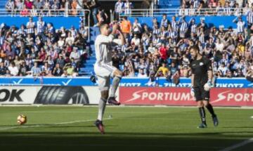 Cristiano Ronaldo celebra el 1-1 de penalti. 