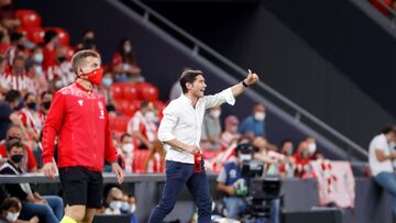 El entrenador del Athletic, Marcelino García Toral, ante el Mallorca.