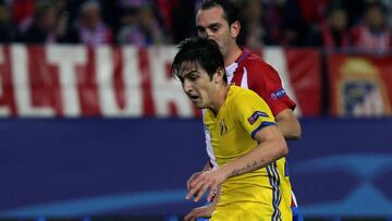 Sardar Azmoun durante un partido de Champions contra el Atl&eacute;tico de Madrid. 