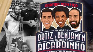 Los Amigos de Benjamín y Ortiz y los Amigos de Ricardinho se retarán en un partido benéfico