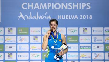 Carolina Mar&iacute;n, campeona de Europa en Hueva 2018.