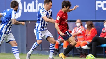 Manu S&aacute;nchez, en un partido ante la Real Sociedad. 