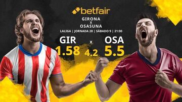 Girona FC vs. CA Osasuna: horario, TV, estadísticas, clasificación y pronósticos