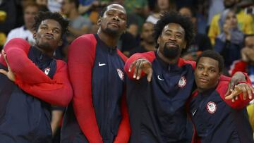 Jimmy Butler, Kevin Durant, DeAndre Jordan y Kyle Lowry.