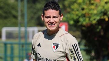 James entrena antes de unirse a Selección Colombia.