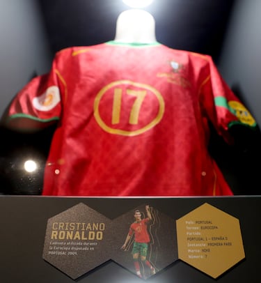 Camiseta de Cristiano Ronaldo, leyenda portuguesa. En imagen, la zamarra de la Eurocopa de 2024 disputada precisamente en Portugal.