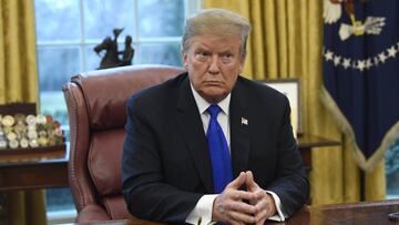 President Donald Trump listens during his meeting with Chinese Vice Premier Liu He in the Oval Office of the White House in Washington, Friday, Feb. 22, 2019. (AP Photo/Susan Walsh)