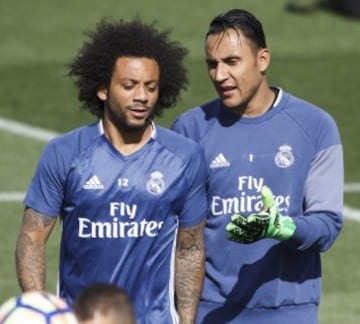 Marcelo y Keylor Navas.