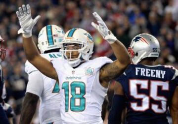 Miami pareci¨® reaccionar al inicio del tercer cuarto, con un drive anotador de 80 yardas en menos de 4 minutos que finaliz¨® con su ¨²nico touchdown, conseguido de carrera por Lamar Miller y celebrado de esta manera por Rishard Matthews. El dato curioso es que los Dolphins consiguieron m¨¢s yardas en este drive que en toda la primera mitad, en la que hab¨ªan sumado 77.