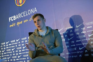 Barcelona's French defender Lucas Digne shows how big the gap is.