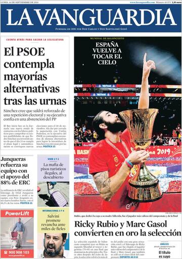 "¡Gracias!", "¡Glorioso!"... La prensa se rinde ante la selección