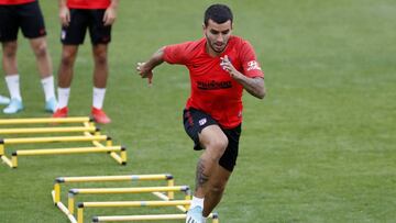 Correa, durante un entrenamiento con el Atlético.