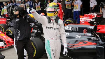 Lewis Hamilton en el GP de Brasil de 2016.