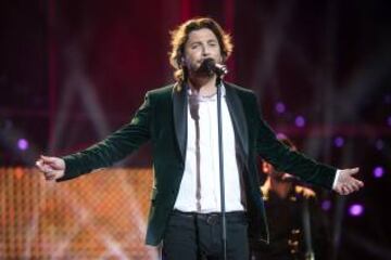 Manuel Carrasco actu¨® durante la gala de los Premios Ondas.