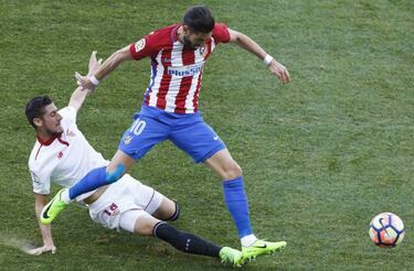 Saúl recuperó 12 balones contra el Sevilla; Carrasco 'robó' 11