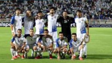 Esta es la selección de Kuwait que se midió al Líbano en octubre.