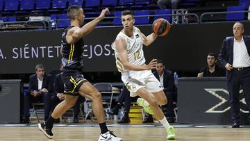 Caros Alocén, durante el partido de semifinales de la Supercopa Endesa ante el Iberostar Tenerife.