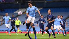 Eric Garc&iacute;a, en un partido con el City ante el Olympique de Marsella.