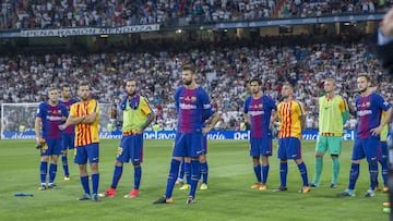 Piqué, en el Clásico: "Nos están metiendo un baile estos tíos..."