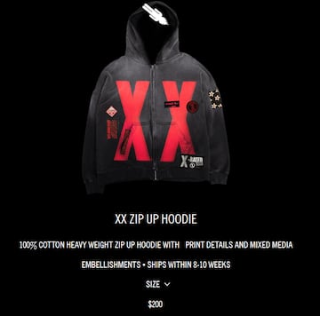 Hoodie: 200 dólares (3,882 pesos)