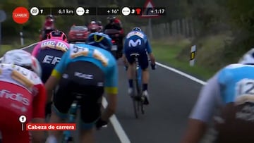 La lucha de Valverde por intentar ganar la etapa 7 de La Vuelta